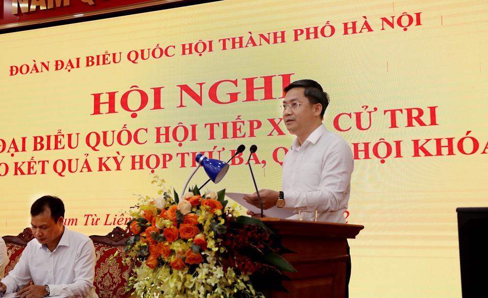 Phó Chủ tịch UBND TP Hà Minh Hải phát biểu tiếp thu, trả lời lĩnh vực thuộc thẩm quyền