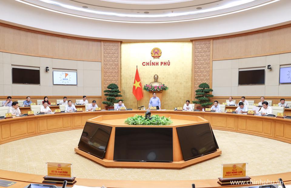 Quang cảnh phiên họp Chính phủ thường kỳ tháng 8 năm 2022. Ảnh: VGP