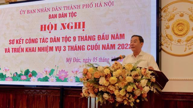 Phó Chủ tịch Thường trực UBND TP Hà Nội Lê Hồng Sơn phát biểu chỉ đạo tại hội nghị.  