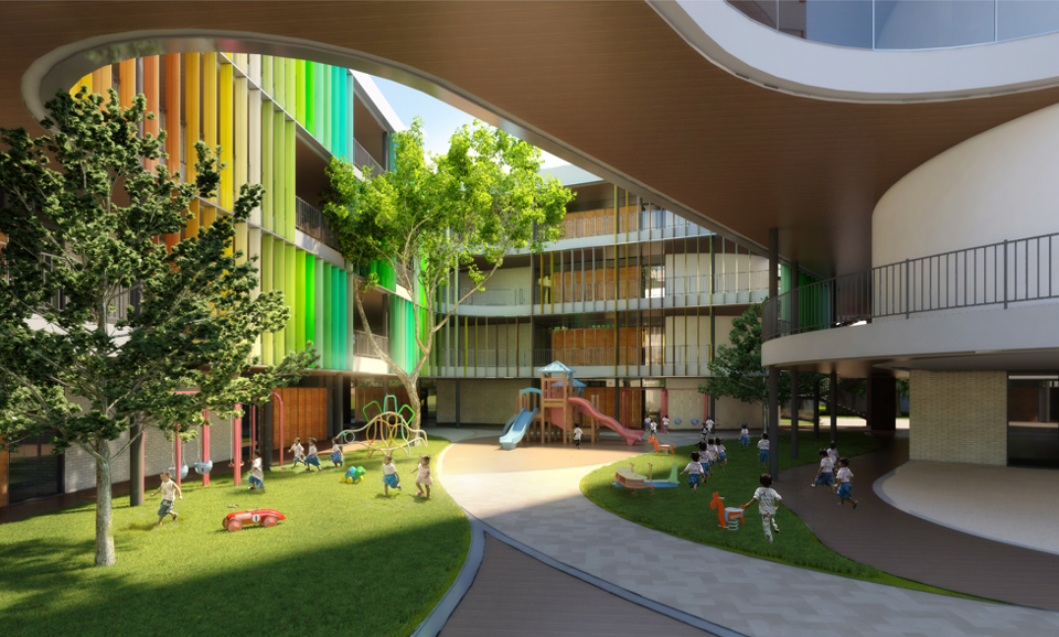 Dự án xây dựng trường mầm non Nghĩa Đô (cơ sở 3) đang nhận được kỳ vọng của đông đảo Nhân dân trên địa bàn. Ảnh phối cảnh dự án.