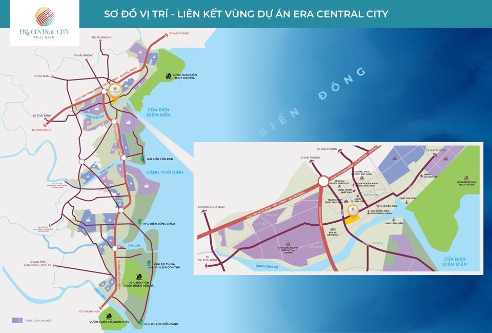 KĐT Era Central City với mạng lưới liên kết vùng vô cùng thuận lợi.