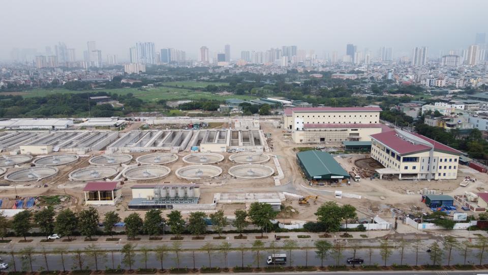 Toàn cảnh Dự án nhà máy xử lý nước thải Yên Xá.