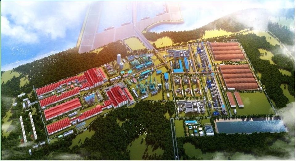 Phối cảnh dự án Khu liên hợp gang thép Long Sơn.