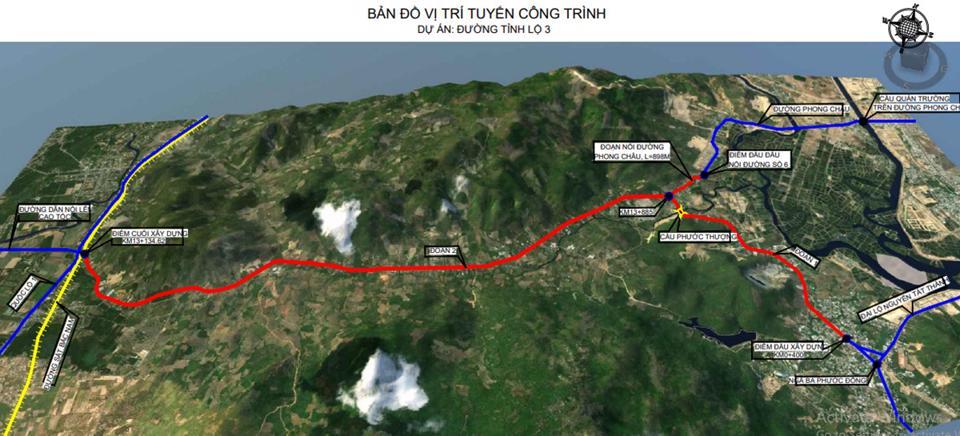 Bản đồ vị trí tuyến đường tỉnh lộ 3.