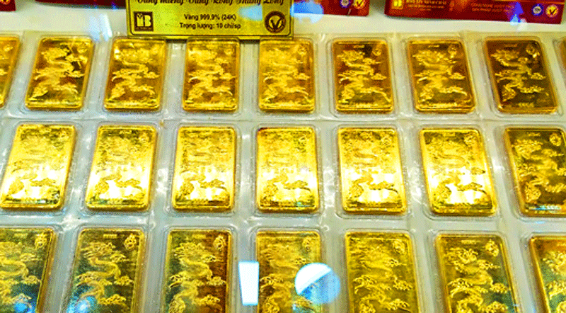 Giá vàng SJC giảm mạnh. Ảnh minh họa.