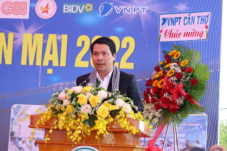 Ông Hà Vũ Sơn - Giám đốc Sở Công Thương TP. Cần Thơ  phát biểu tại lễ khai mạc.