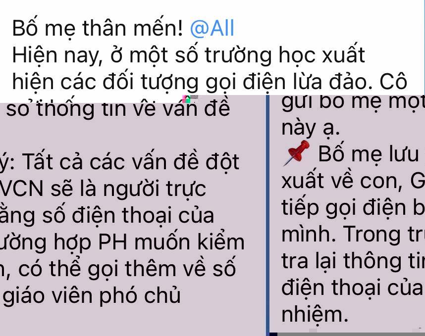 Hầu hết các trường học đã gửi thông tin cảnh báo đến phụ huynh