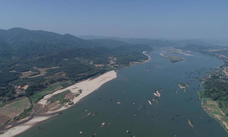 Sông Mekong tại quận Sangthong, thủ đô Vientiane, Lào. Ảnh: MRC.