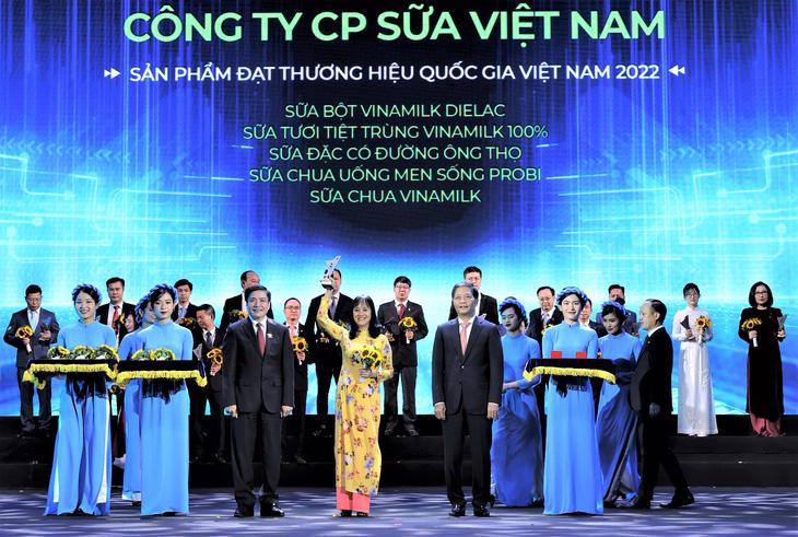 Công ty CP Sữa Việt Nam (Vinamilk) đạt thương hiệu quốc gia năm 2022. Ảnh: moit.gov.vn