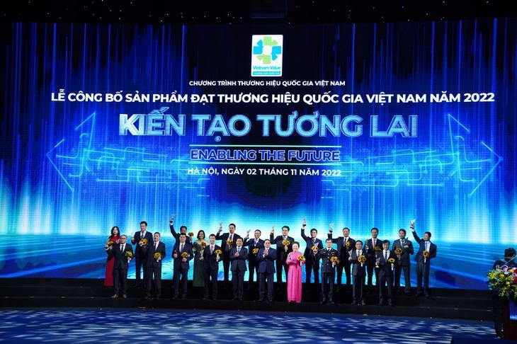 Các thương hiệu quốc gia Việt Nam được vinh danh trong lễ công bố năm 2022. Ảnh: moit.gov.vn