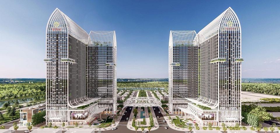 Tháp đôi The Terra - Bắc Giang áp dụng thiết kế thụ động