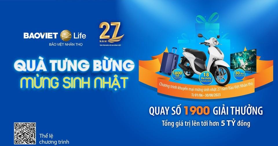 “Quà tưng bừng, mừng sinh nhật”– Khuyến mại lớn nhất năm của Bảo Việt Nhân thọ - Ảnh 1