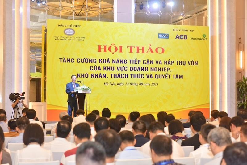 Phó Thống đốc NHNN Đào Minh Tú phát biểu tại hội thảo