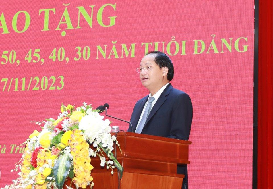 Trưởng Ban Tuyên giáo Thành ủy Hà Nội Nguyễn Doãn Toản phát biểu tại buổi lễ  