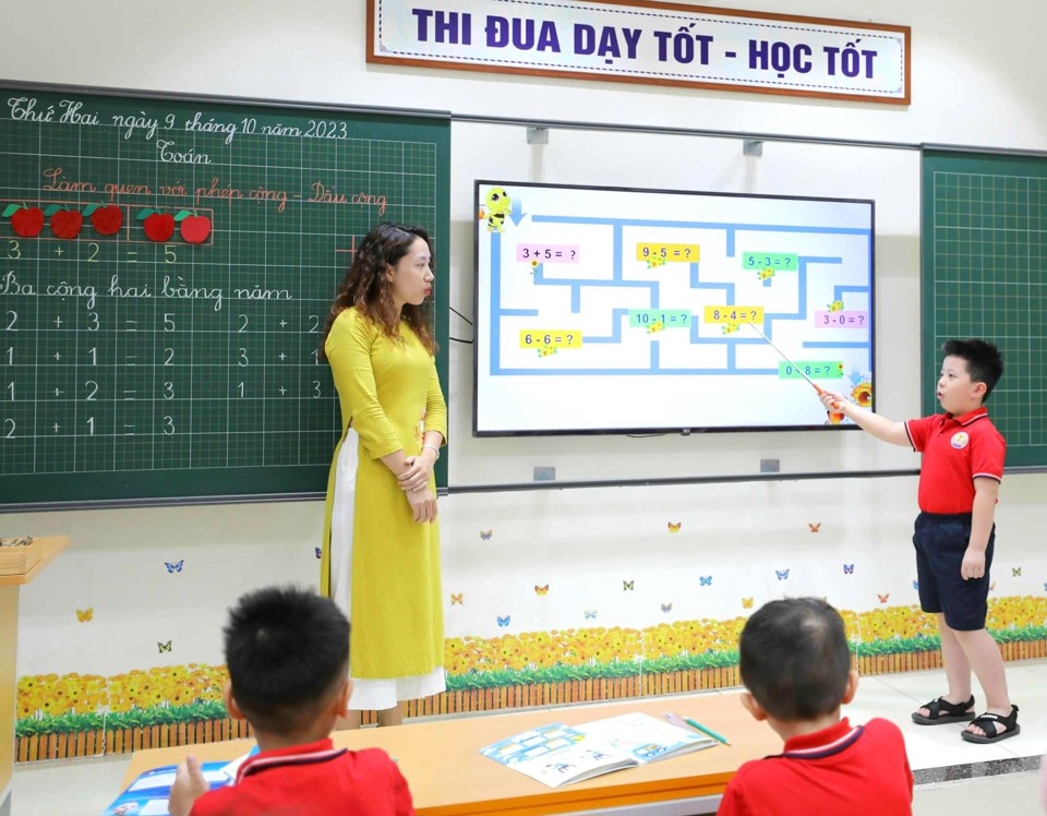 Một tiết học của ngành giáo dục quận Ba Đình