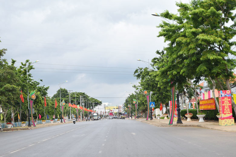 Một góc thị trấn Liên Nghĩa. Ảnh: Báo Lâm Đồng.