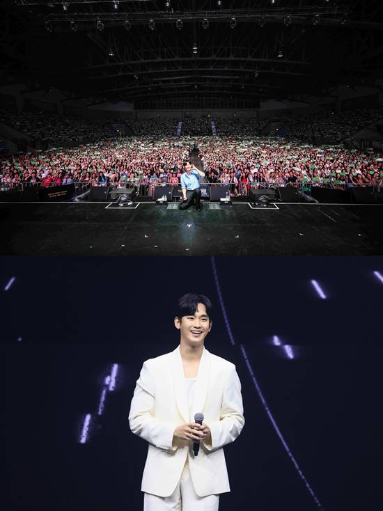 Fan-meeting của Kim Soo Hyun sau bộ phim “Nữ hoàng nước mắt“. Ảnh: Xports News