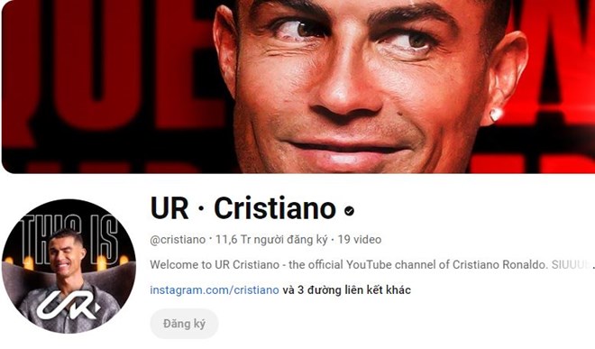 Sau thành công với kênh YouTube, khi nào Ronaldo có 1 tỉ người theo dõi?