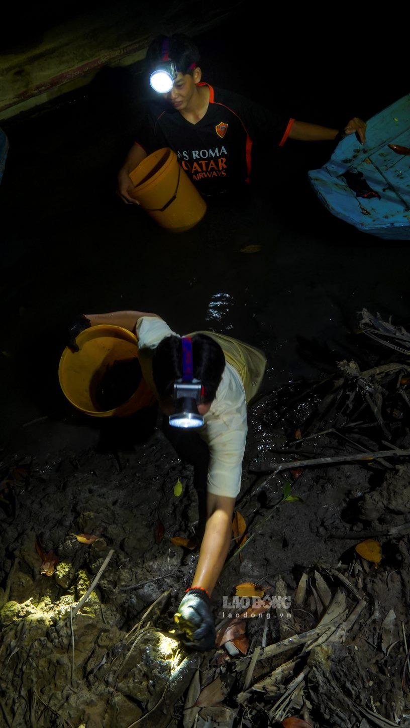 Trong chuyến trải nghiệm đi bắt ba khía vào ban đêm cùng người dân, bạn Lê Duy Đal (thị xã Giá Rai, tỉnh Bạc Liêu) bày tỏ sự háo hức và thích thú khi lần đầu tiên được tự tay mình bắt những con ba khía.