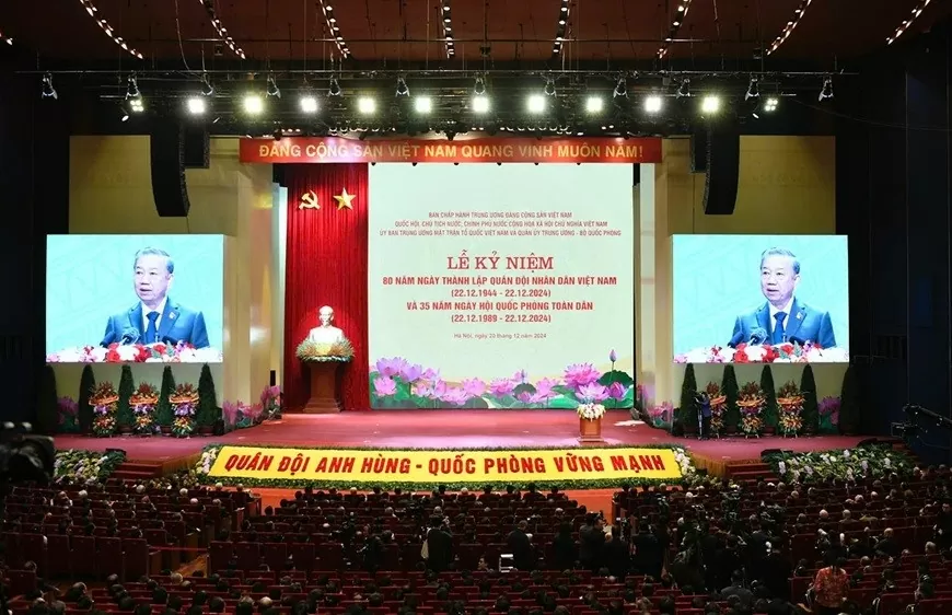 Thay mặt lãnh đạo Đảng, Nhà nước, Tổng Bí thư Tô Lâm, Bí thư Quân ủy Trung ương đọc diễn văn kỷ niệm Thay mặt lãnh đạo Đảng, Nhà nước, Tổng Bí thư Tô Lâm, Bí thư Quân ủy Trung ương đọc diễn văn kỷ niệm