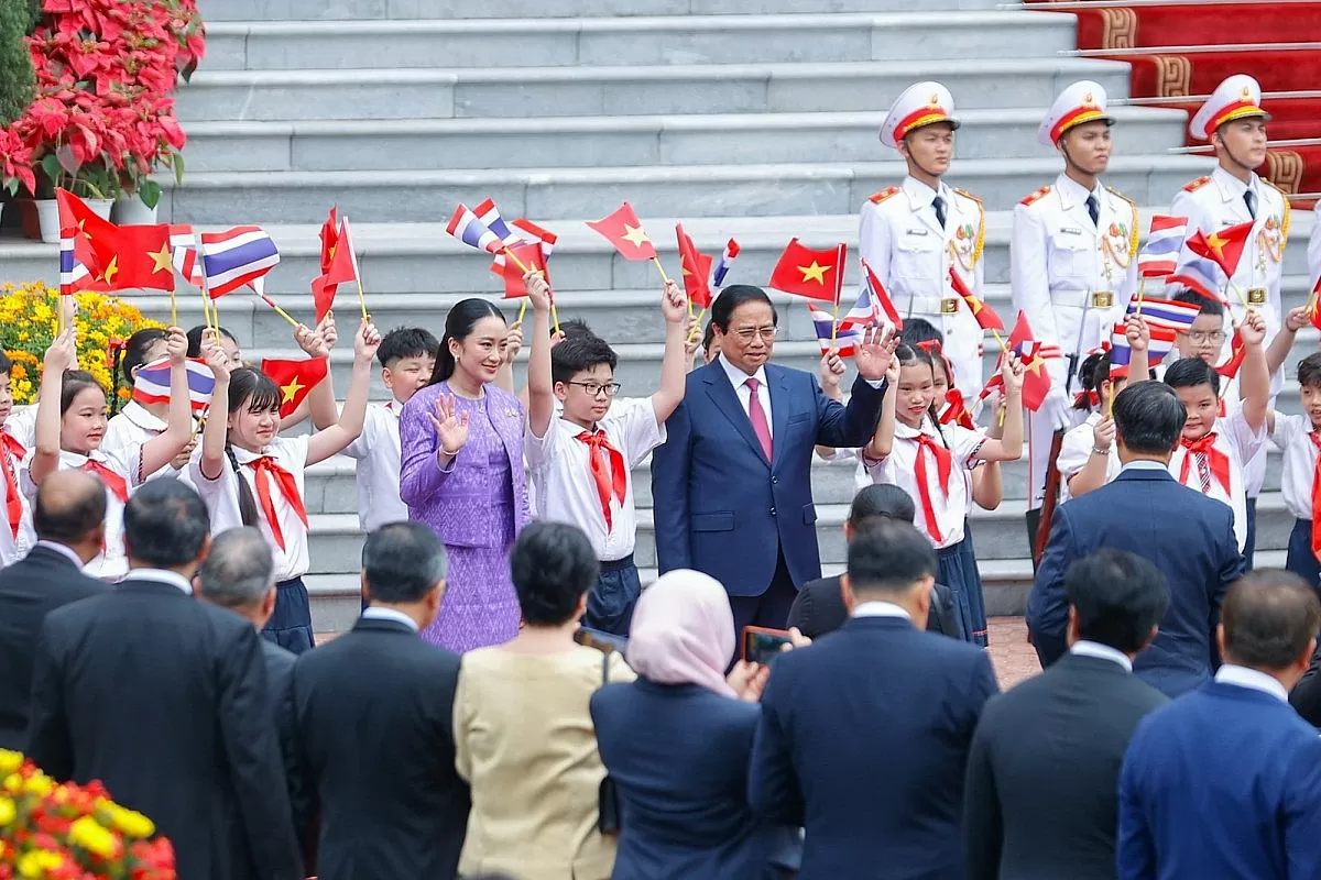 Đây là chuyến thăm Việt Nam đầu tiên của Thủ tướng Thái Lan Paetongtarn Shinawatra kể từ khi bà nhậm chức Thủ tướng Thái Lan. Ảnh: VGP/Nhật Bắc Đây là chuyến thăm Việt Nam đầu tiên của Thủ tướng Thái Lan Paetongtarn Shinawatra kể từ khi bà nhậm chức Thủ tướng Thái Lan. Ảnh: VGP/Nhật Bắc