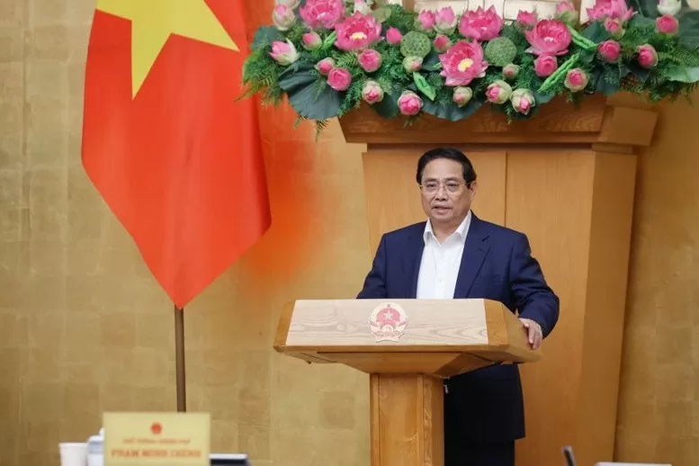 Thủ tướng Phạm Minh Chính chủ trì Phiên họp Chính phủ chuyên đề về xây dựng pháp luật tháng 5/2025 để xem xét, cho ý kiến về nội dung quan trọng liên quan các dự án luật, đề nghị xây dựng luật và phân cấp, phân quyền, phân định thẩm quyền gắn với tổ chức chính quyền địa phương 2 cấp - Ảnh: VGP/Nhật Bắc