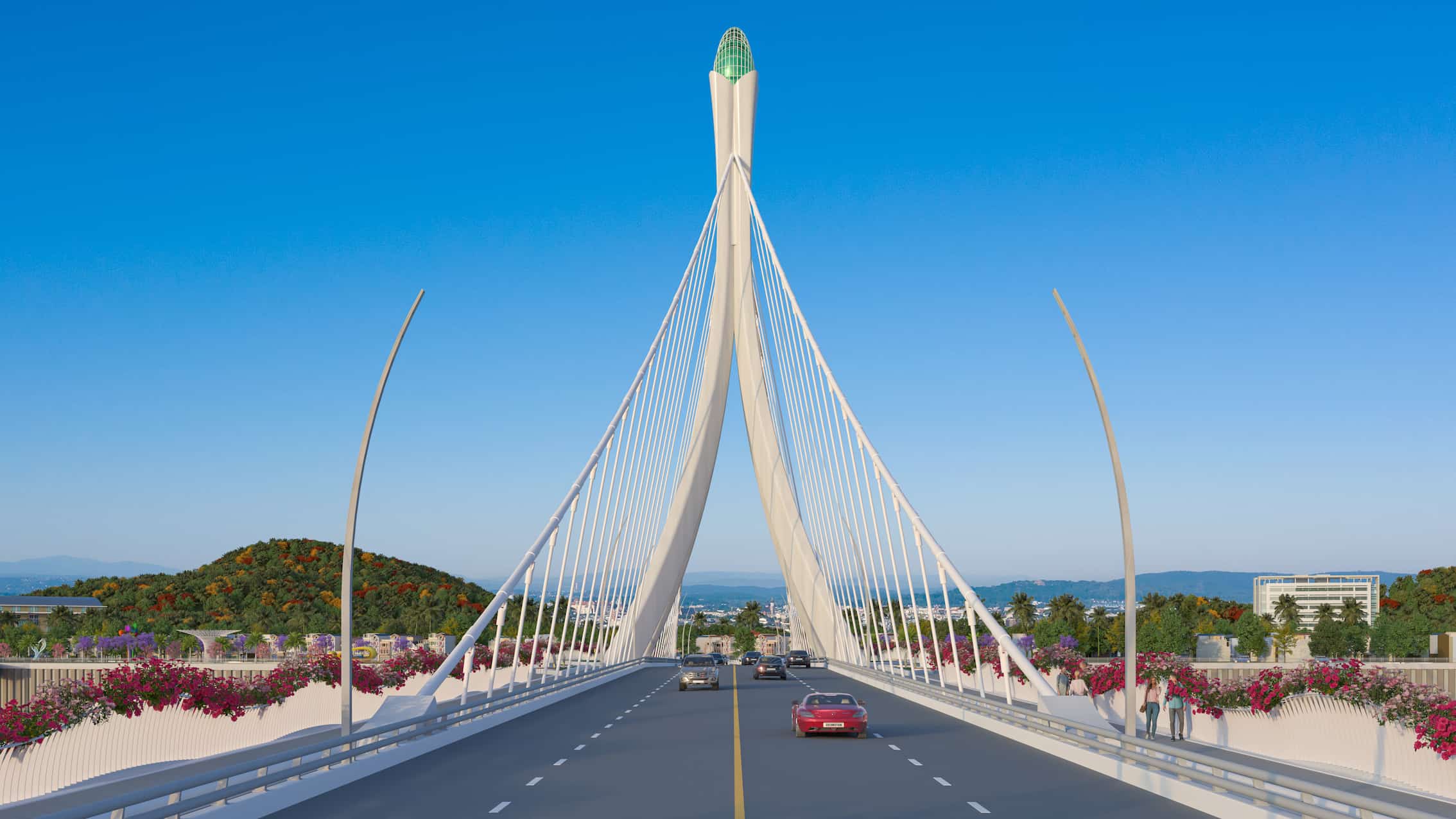 Kiến trúc của Cầu Phú Kiểng có tên là “nụ trầm tỏa hương“. Ảnh: Hữu Long