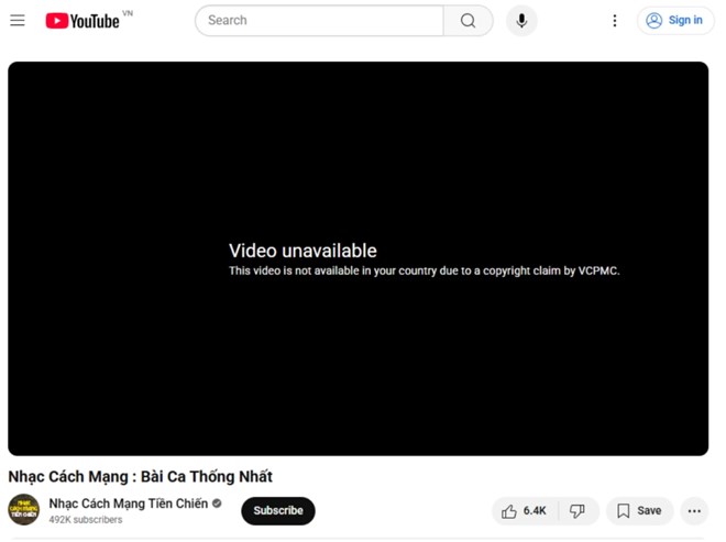 Thấy gì từ vụ các ca khúc cách mạng bị chặn trên YouTube