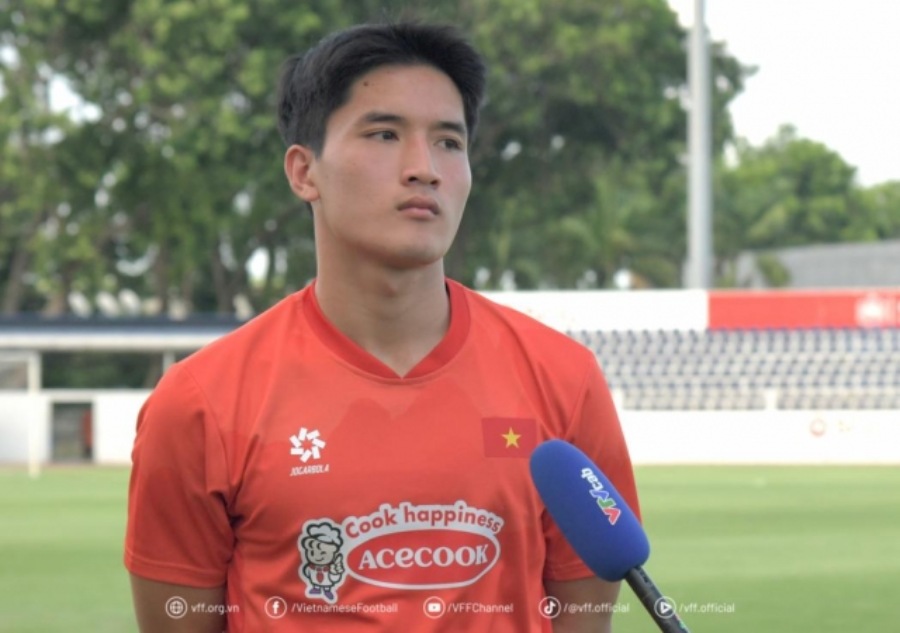 Tiền đạo Nguyễn Ngọc Mỹ là nhân tố mới trên hàng công. Ảnh: VFF