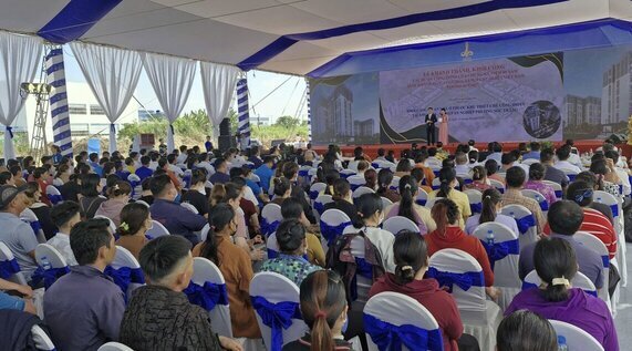 Quang cảnh buổi lễ khởi công. Ảnh: Phương Anh