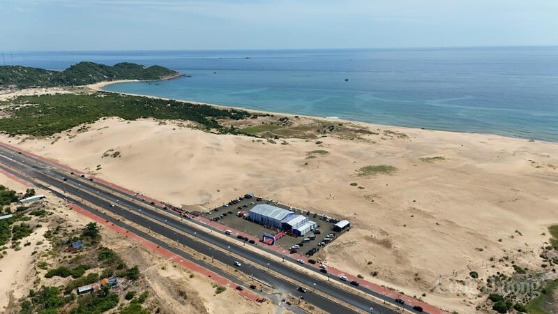 Toàn cảnh dự án Cảng Bãi Gốc nhìn từ trên cao. Ảnh: Lê Sơn