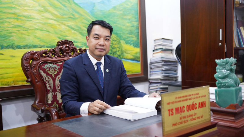 TS.Mạc Quốc Anh, Phó Chủ tịch kiêm Tổng Thư ký Hiệp hội Doanh nghiệp nhỏ và vừa TP. Hà Nội, Viện trưởng Viện Kinh tế và Phát triển Doanh nghiệp. Ảnh: Ngọc Tiến.