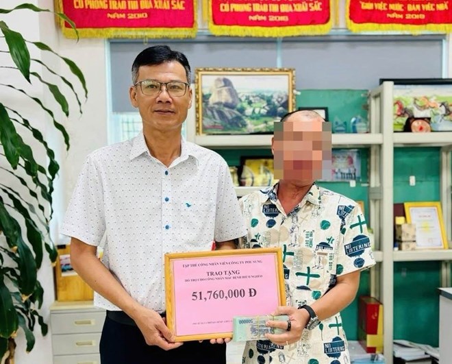 Công đoàn quyên góp hơn 310 triệu đồng hỗ trợ công nhân mắc bệnh hiểm nghèo