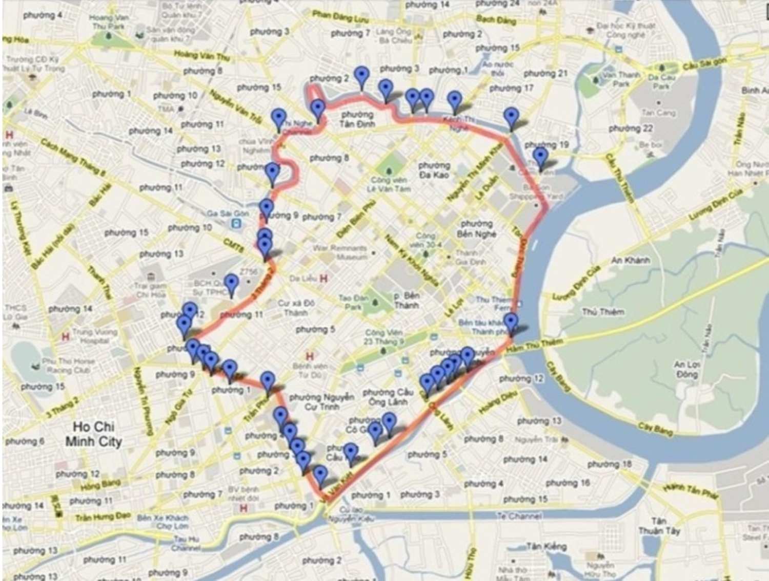 Đề xuất lập vành đai thí điểm vùng phát thải thấp ở trung tâm TPHCM từ năm 2026. Ảnh: Sở Xây dựng TPHCM