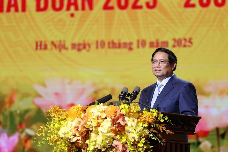 Thủ tướng Phạm Minh Chính phát biểu chỉ đạo tại Đại hội - Ảnh: VGP/Nhật Bắc