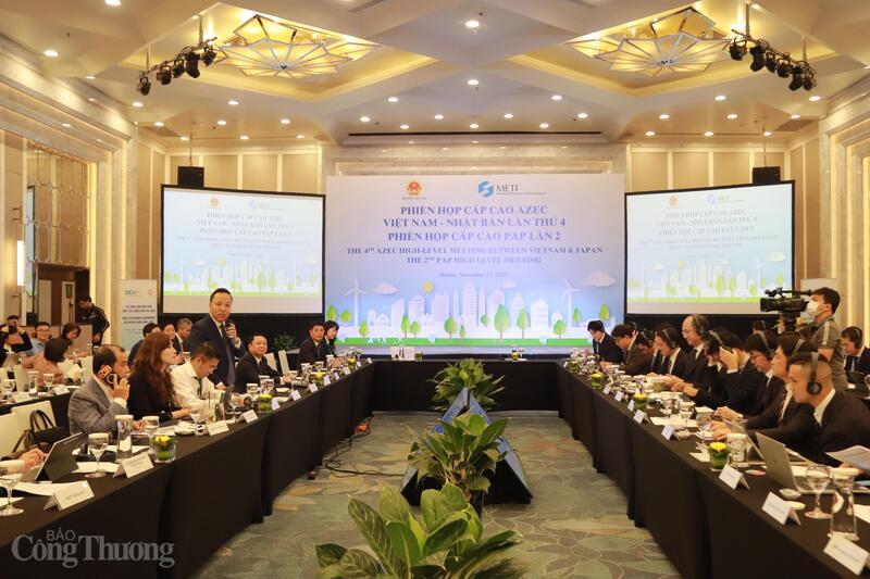 Quang cảnh Phiên họp cấp cao AZEC Việt Nam - Nhật Bản lần thứ 4 và Phiên họp cấp cao PAP lần thứ 2. Ảnh: Thanh Tuấn