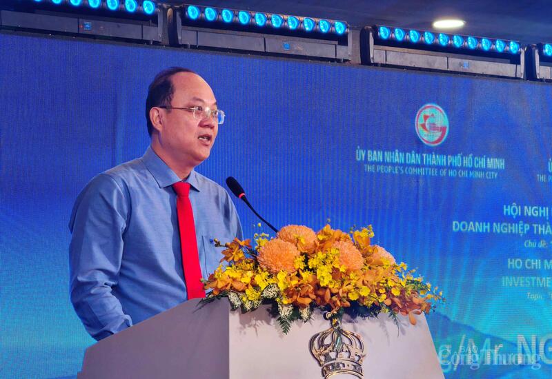 Bí thư Tỉnh ủy Cà Mau Nguyễn Hồ Hải phát biểu tại hội nghị. Ảnh: Thừa Ngọc