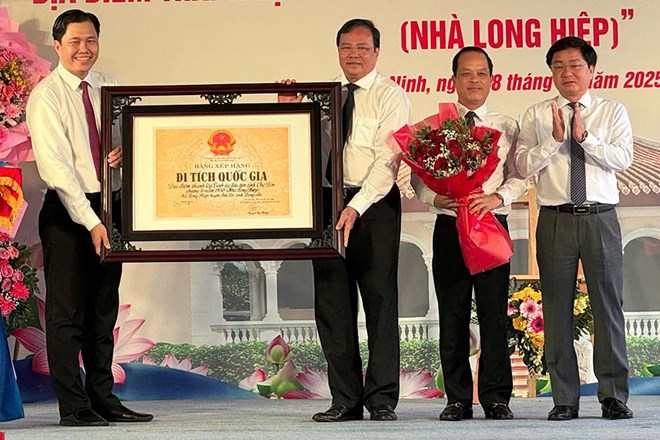 Tây Ninh đón nhận Bằng xếp hạng di tích quốc gia Nhà Long Hiệp