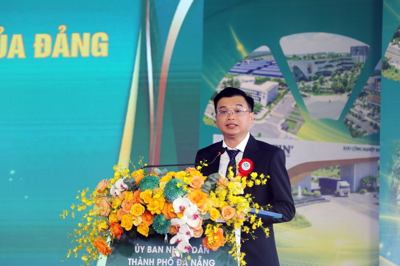 Ông Lê Hùng Anh, Tổng giám đốc Công ty Cổ phần Đầu tư Hạ tầng Khu công nghiệp Nam Thăng Bình, Chủ tịch Tập đoàn BIN Corporation hi vọng có thể thu hút các nhà đầu tư thứ cấp là doanh nghiệp công nghệ cao, thân thiện môi trường, mang lại giá trị gia tăng lớn. Ảnh: Nguyễn Dương