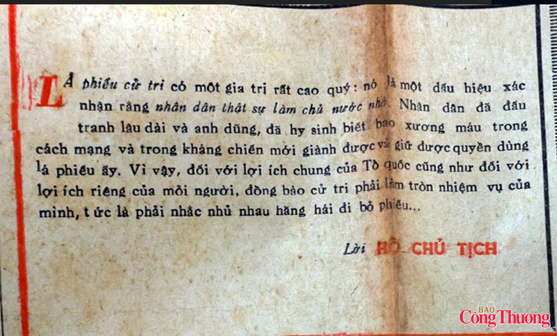 Lời Bác Hồ kêu gọi cử tri cả nước đi bầu cử đại biểu Quốc hội khóa V và Hội đồng nhân dân các cấp.