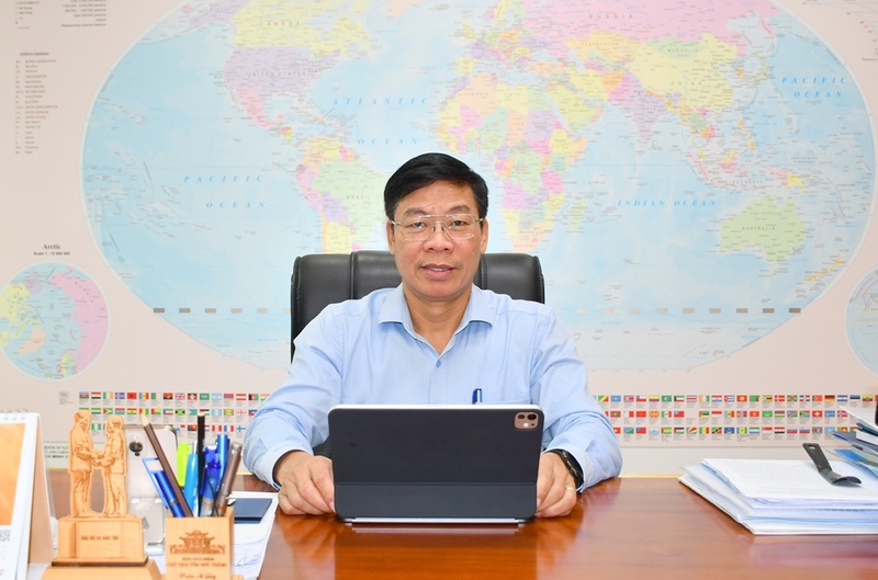 PGS.TS Nguyễn Xuân Hoàn, Hiệu trưởng Trường Đại học Công Thương TP. Hồ Chí Minh. Ảnh: Thanh Minh.