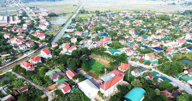 Một góc xã Hợp Minh - địa phương có số lượng lớn người đi xuất khẩu lao động.