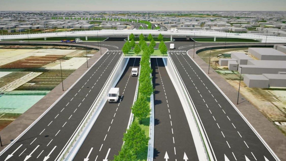 Phối cảnh hầm chui nút giao Bình Phước.  Ảnh: Sở Xây dựng TPHCM