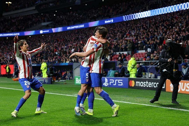 Atletico Madrid nắm lợi thế lớn trước trận lượt về. Ảnh: AFP