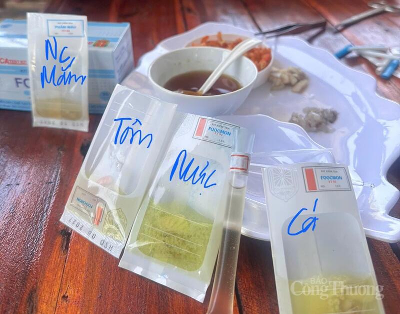 Các mẫu thực phẩm. Ảnh: Thu Thủy