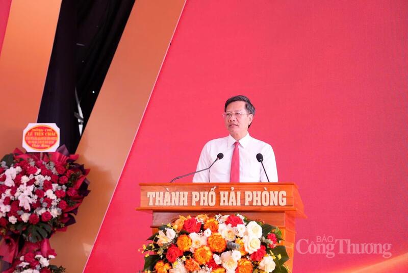 Phó Chủ tịch Thường trực UBND TP. Hải Phòng Lê Anh Quân phát biểu tại sự kiện.