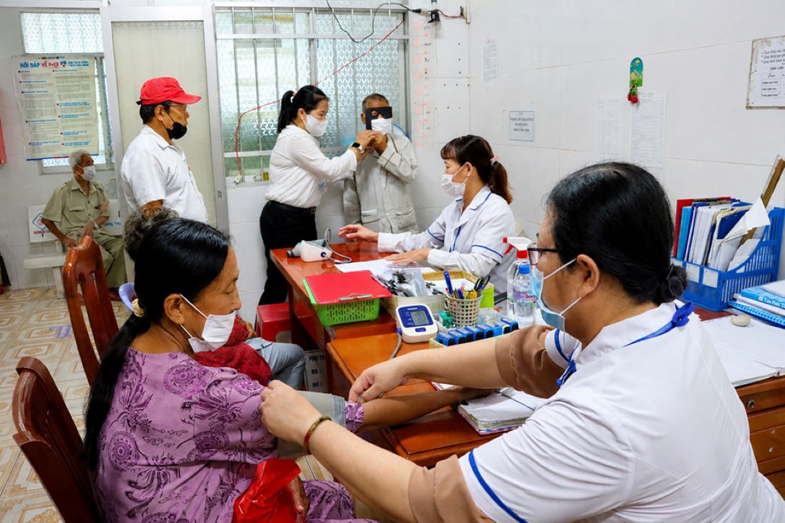 Khám sức khỏe định kỳ, khám sàng lọc miễn phí cho người dân tại nhiều địa phương tỉnh Đồng Tháp. Ảnh: Cổng thông tin điện tử tỉnh Đồng Tháp