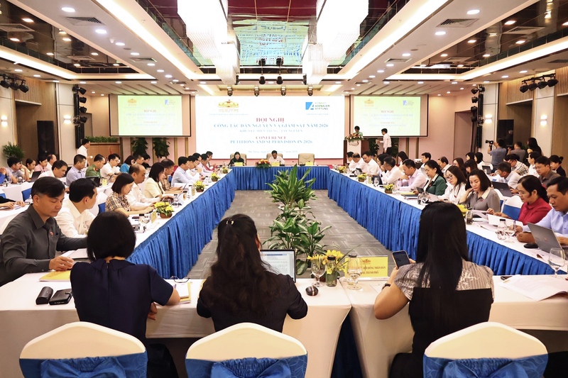 Hội nghị về công tác dân nguyện và giám sát năm 2026 khu vực miền Trung - Tây Nguyên. Ảnh: Diễm Phúc