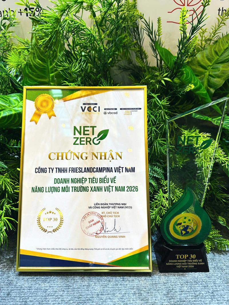 Sự ghi nhận tiếp thêm động lực để FrieslandCampina Việt Nam kiên định theo đuổi hành trình phát triển bền vững trong những năm tiếp theo.
