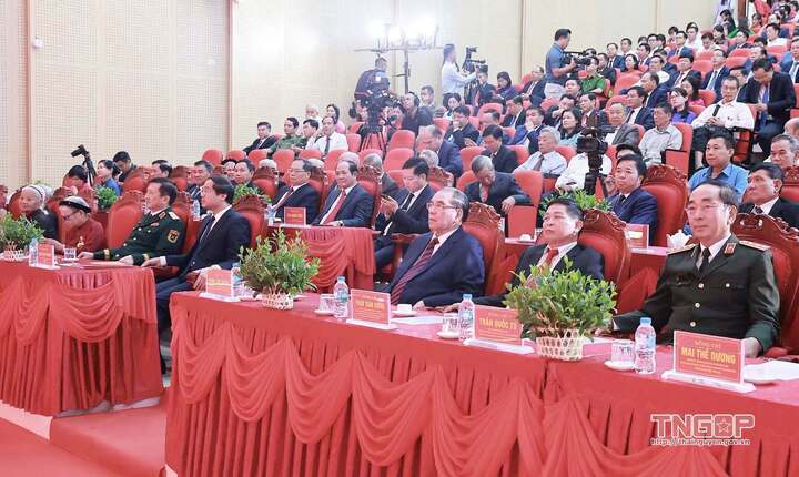 Các đại biểu dự lễ kỷ niệm. Ảnh: Cổng Thông tin điện tử tỉnh Thái Nguyên